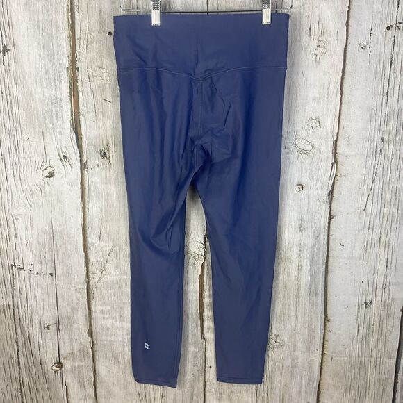 Sweaty Betty 7/8 High Rise Lavender Shine Power Leggings Size M 339 - Picture 4 of 7